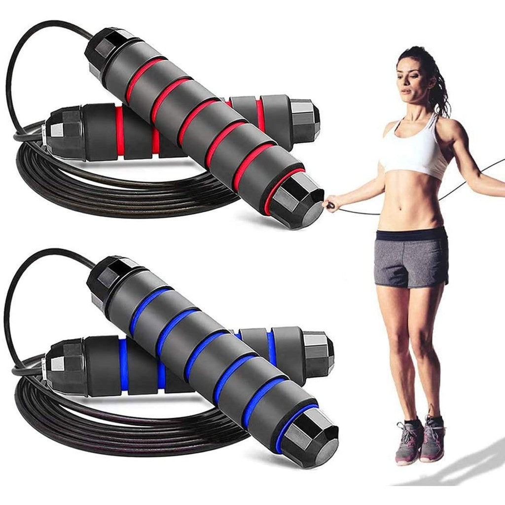 Skipping Rope Tangle-Free with Ball Bearings Rapid Speed Jumping Rope- Random Color