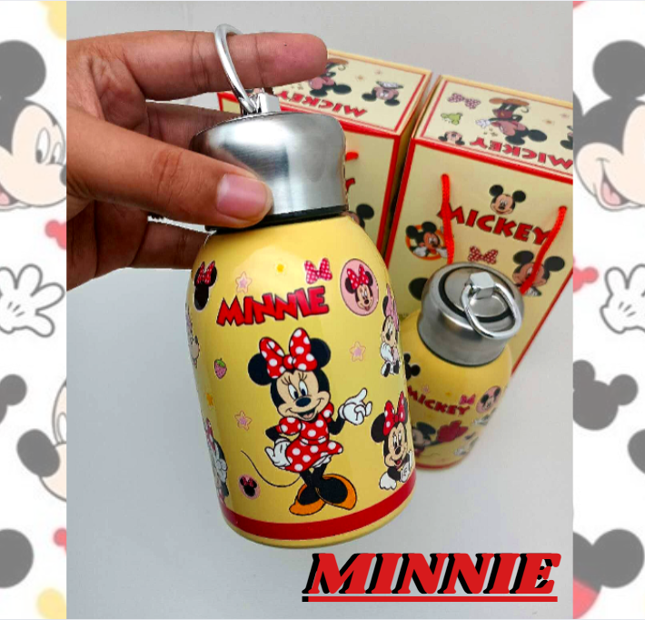 Mickey & Minnie Cartoon Design Thermal Stainless Water Bottle for Kids - Perfect for On-the-Go Hydration