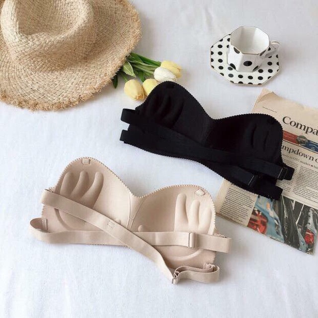 Women Seamless Strapless Push Up Bra Backless Strap (Free Size) with free transparent strap