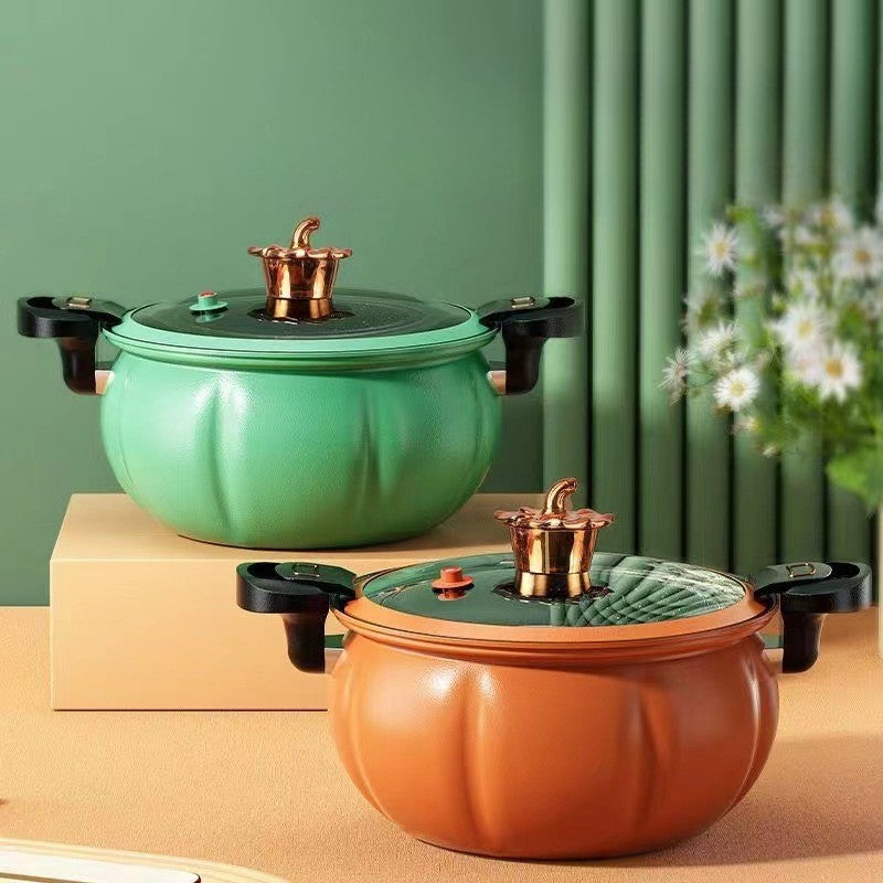 New pumpkin pot medical stone micro pressure pot household multifunctional pot soup stew pot