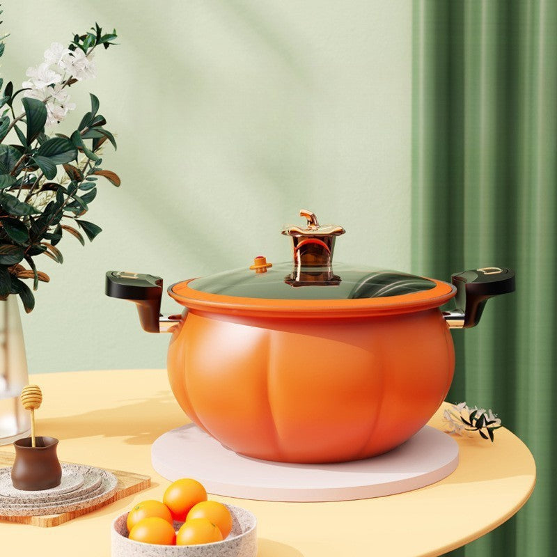 New pumpkin pot medical stone micro pressure pot household multifunctional pot soup stew pot