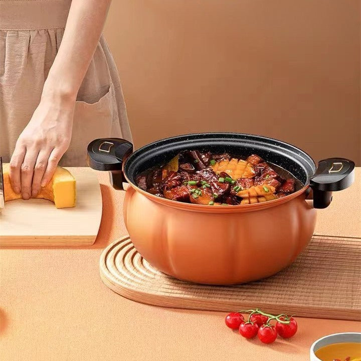 New pumpkin pot medical stone micro pressure pot household multifunctional pot soup stew pot