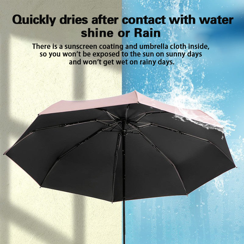 HOMESALE Ultra-Light Five-Fold Portable Mini Capsule Rain Umbrella Design with UPF50+ Protection