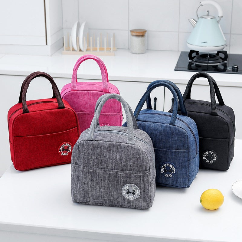 Portable thermal Insulation HOT-COLD Lunch Bag Canvas Bags Fresh Handbag Insulated