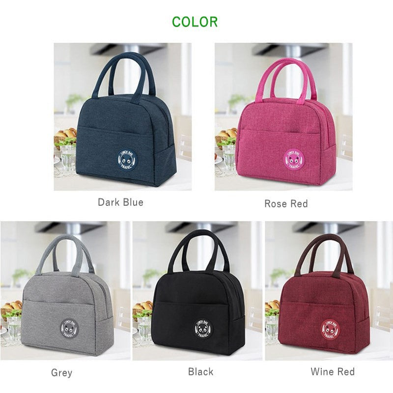 Portable thermal Insulation HOT-COLD Lunch Bag Canvas Bags Fresh Handbag Insulated