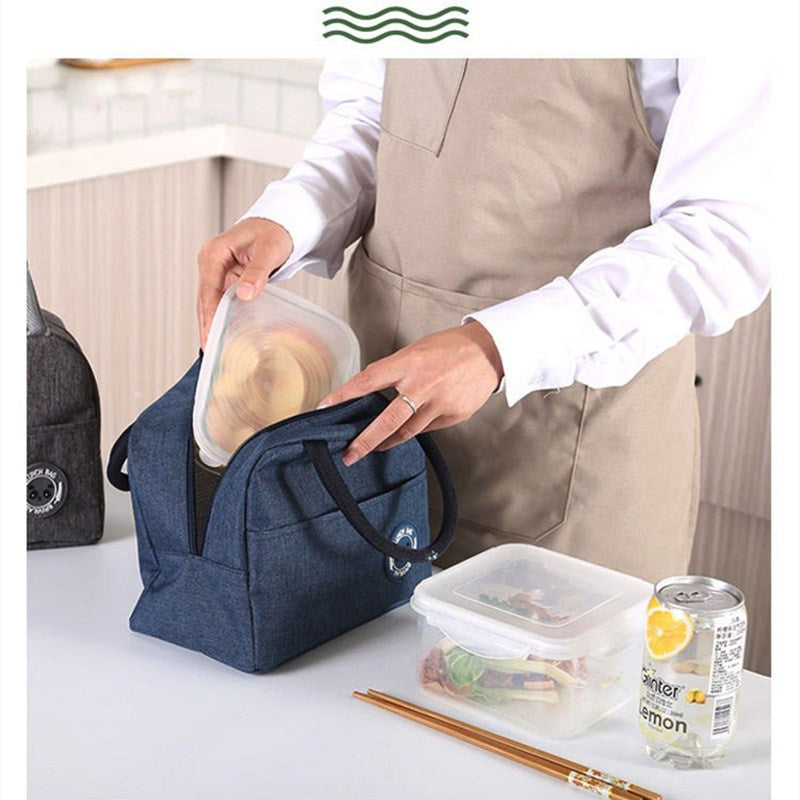 Portable thermal Insulation HOT-COLD Lunch Bag Canvas Bags Fresh Handbag Insulated