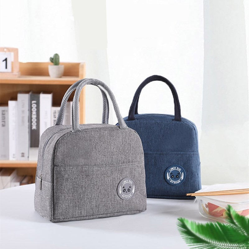 Portable thermal Insulation HOT-COLD Lunch Bag Canvas Bags Fresh Handbag Insulated