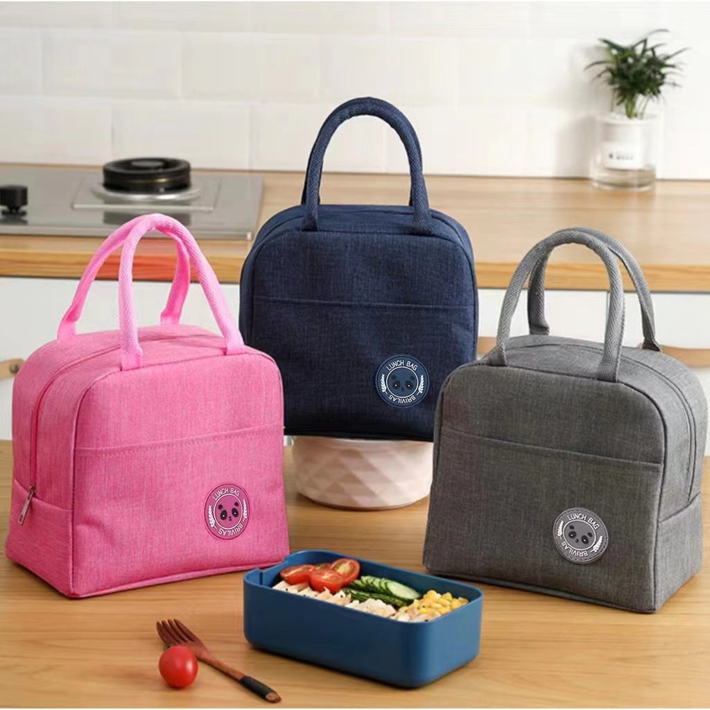 Portable thermal Insulation HOT-COLD Lunch Bag Canvas Bags Fresh Handbag Insulated