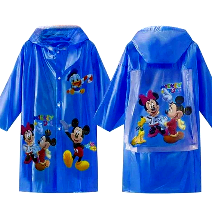 Raincoat for Kids with Backpack Space - Perfect for Students Random Design for Girl & Boy