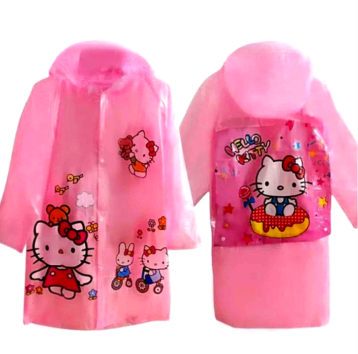 Raincoat for Kids with Backpack Space - Perfect for Students Random Design for Girl & Boy